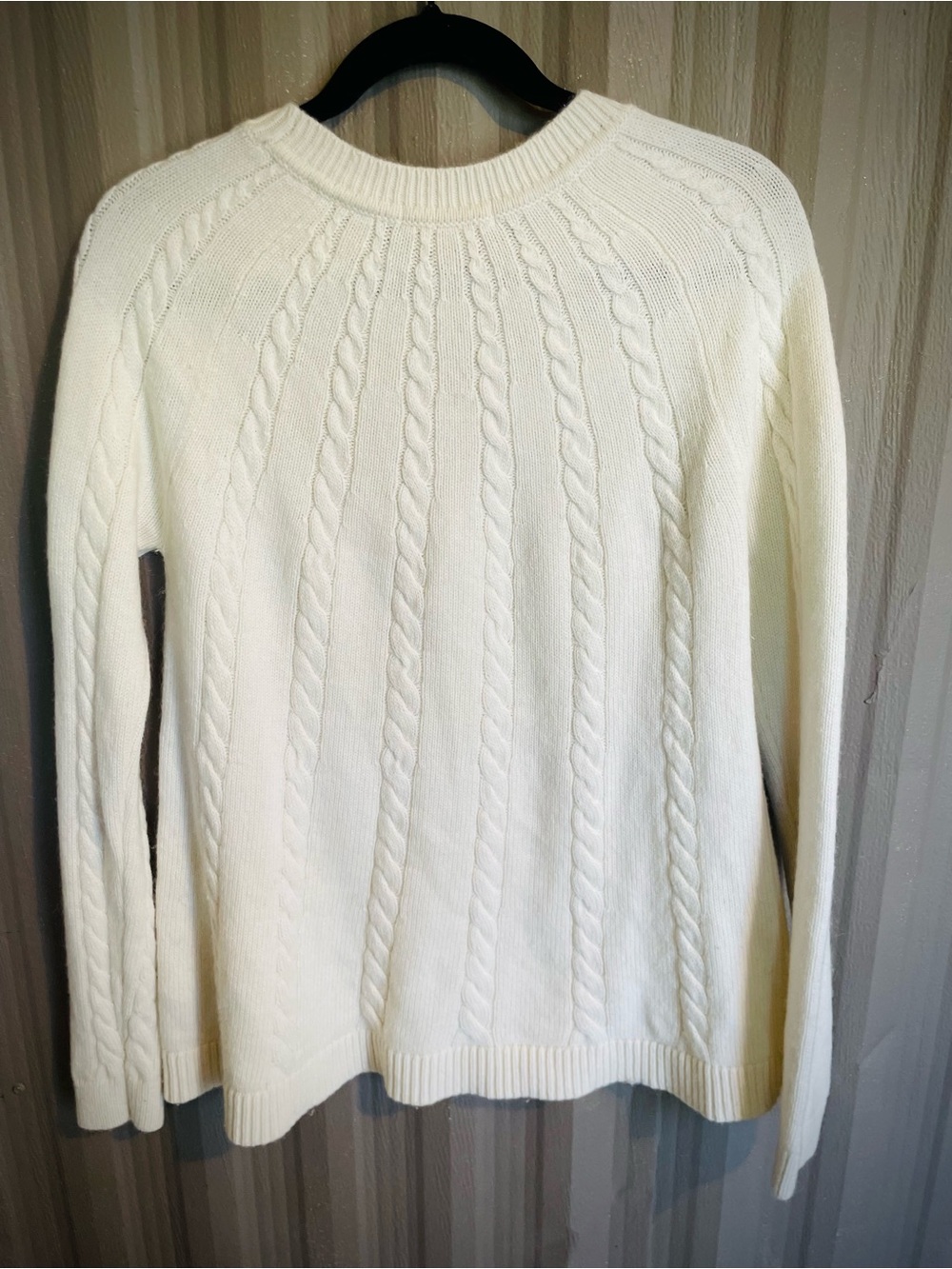 Boden Women’s Sweater Cable Knit Wool Alpaca Blend Ivory Cream Chunky sz M - Picture 11 of 13